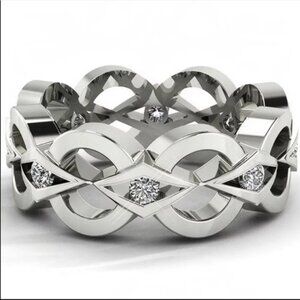New Women’s 925 Silver Diamond Ring